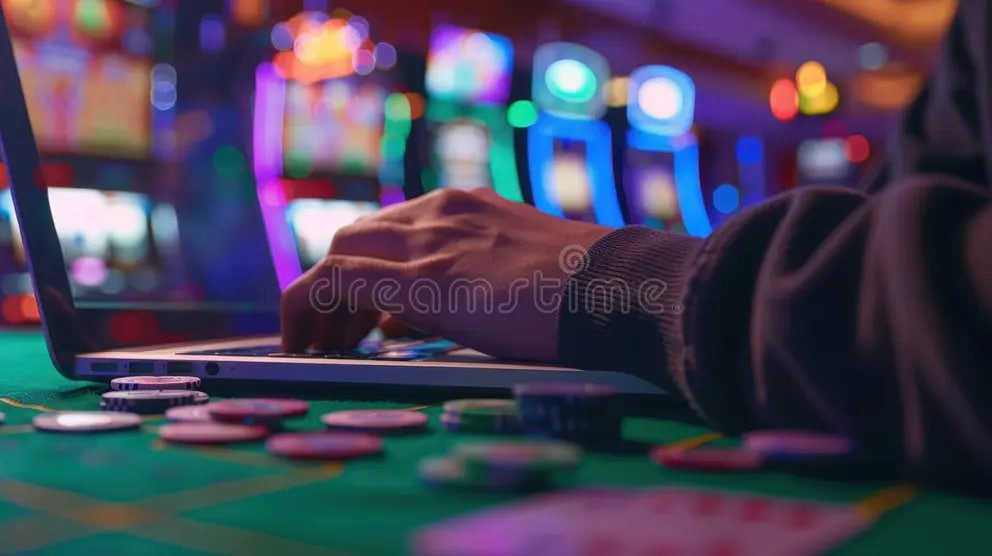 Live Casino dealer ကြီးနှင့် Baccarat ကစားနေသောမြင်ကွင်း